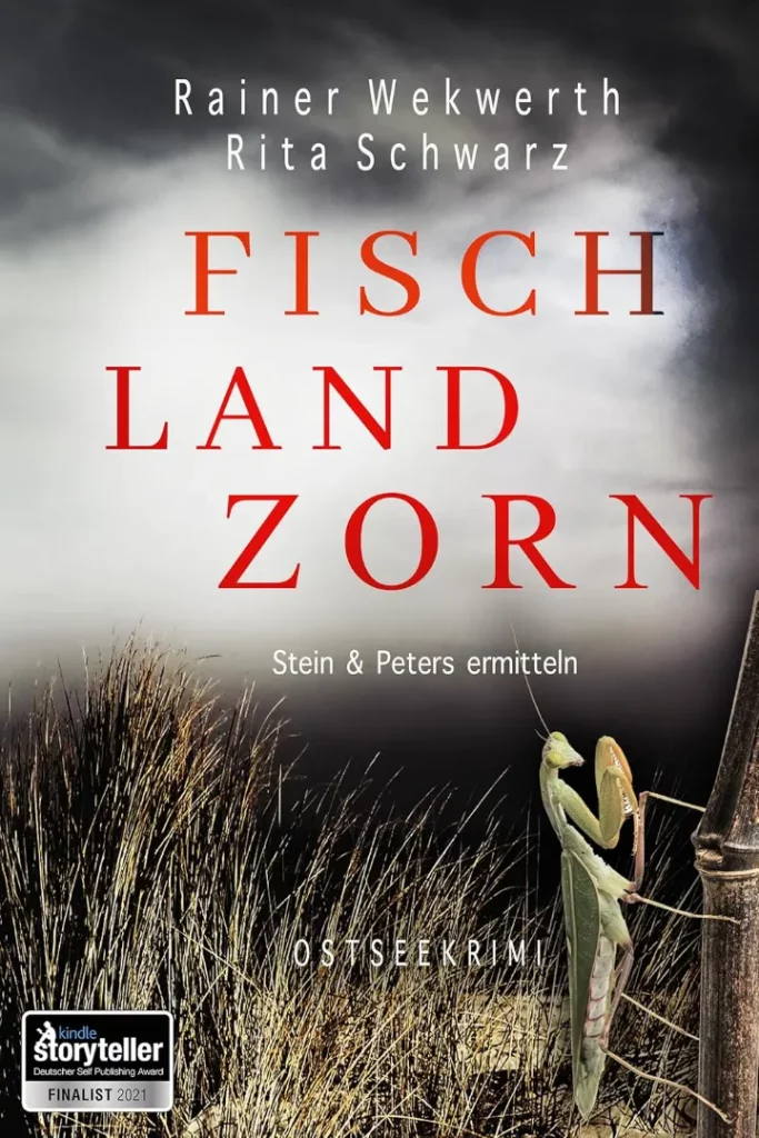 Cover zum fünften Teil von „Stein & Peters ermitteln“ von Rainer Wekwerth und Rita Schwarz: Fisch Land Zorn (2024).